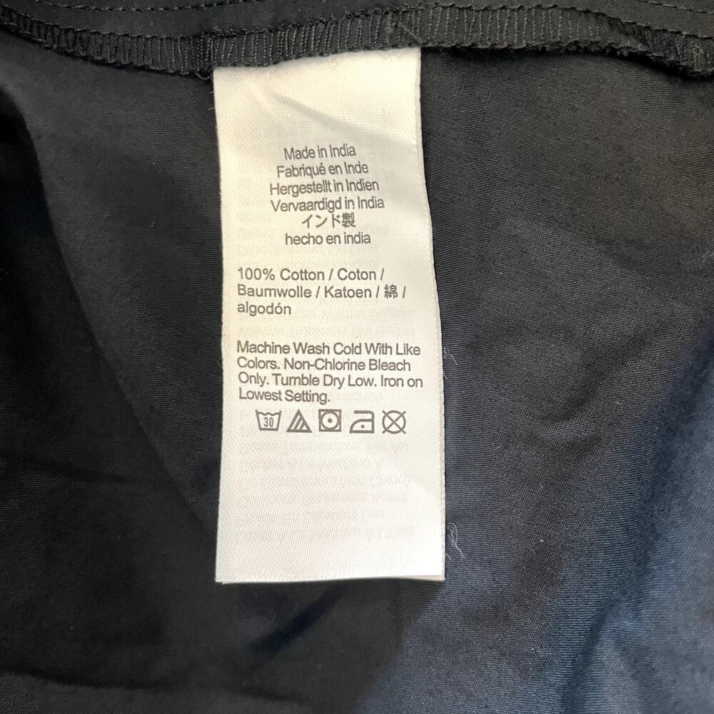 J.Crew Elena Shirtdress Cotton Poplin Midi Short Sleeves Vacation BY832 Black 6 - Picture 16 of 16